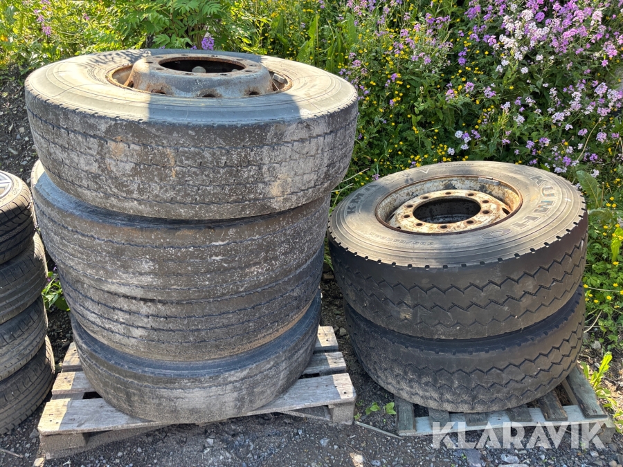 Lastbilshjul Michelin/Kuhmo/Hankook 6st