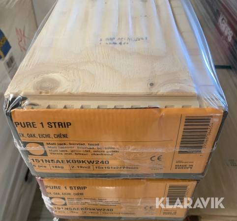 Golv Kährs PURE 1 STRIP 15mm 61st paket, 133,59m²