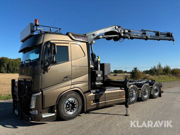 Kranbil med lastväxlare Volvo FH 16.1 I-Shift 550 hk Tridem med Jibb