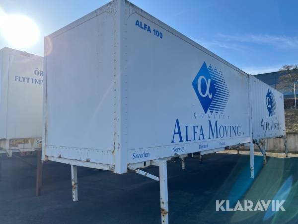 Skåp med containerfäste