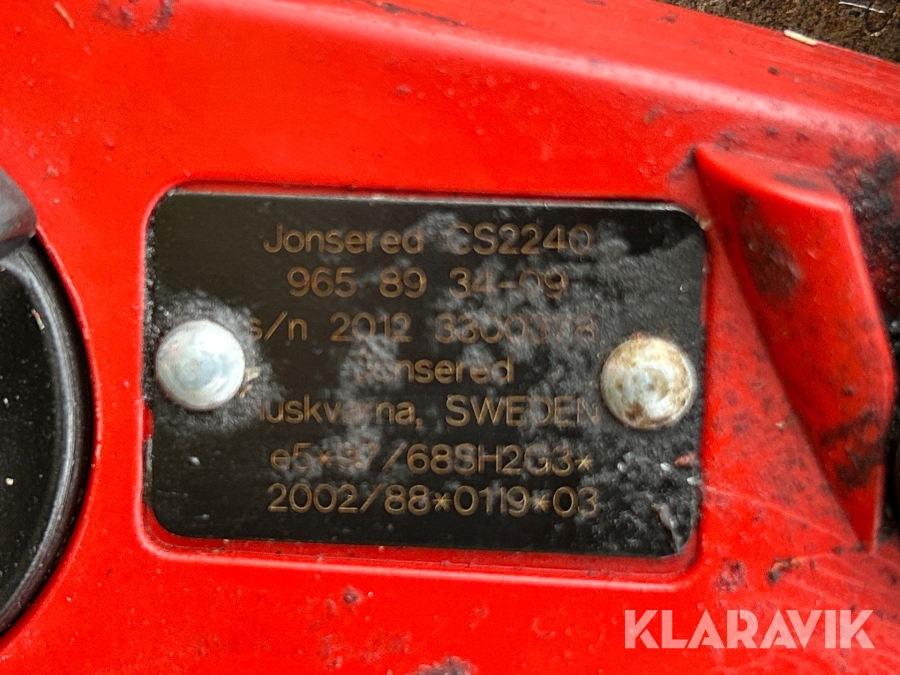 Motorsåg Jonsered CS 2240 S, Uddevalla, Klaravik auktioner