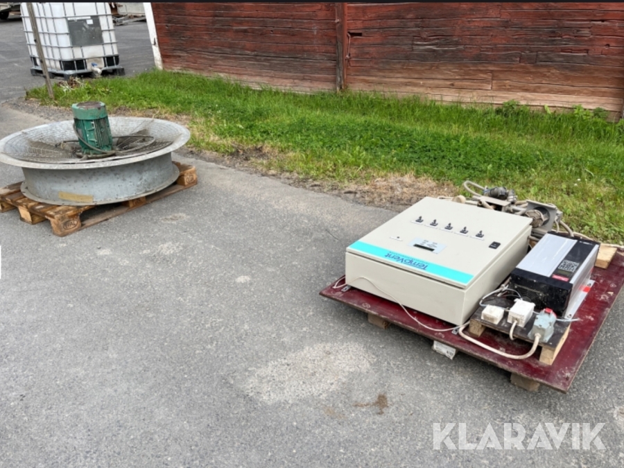 Novax Fläkt med styrcentral till potatisanläggning Tempvent