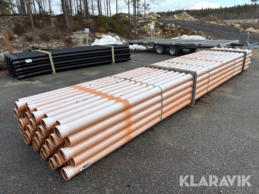 Markrör PVC SN8 110 mm Nordic Poly Markt med muff 6 m 50 st