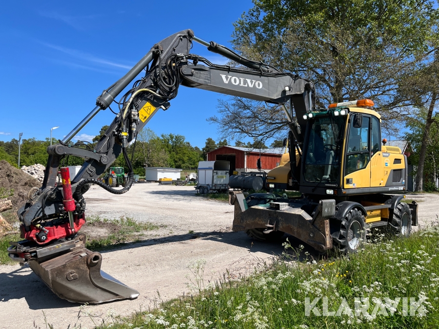 Grävmaskin Volvo Ew160d med tiltrotator & skopa