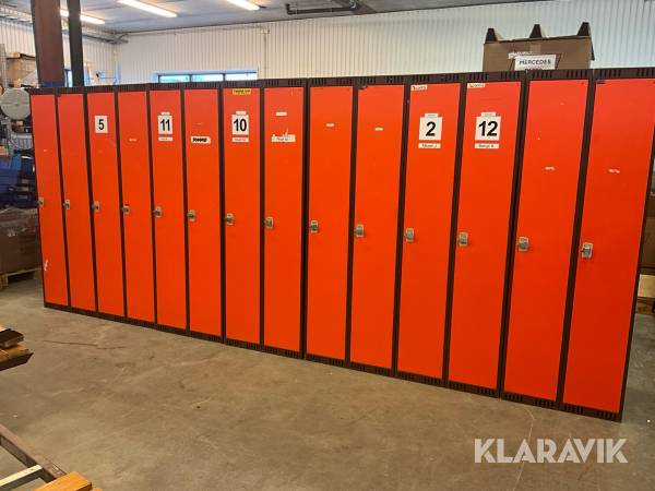 Omklädningsskåp 14st platser