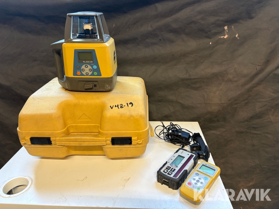 Tvåfallslaser Topcon RL-200 2S inkl. mottagare, fjärrkontroll & laddare