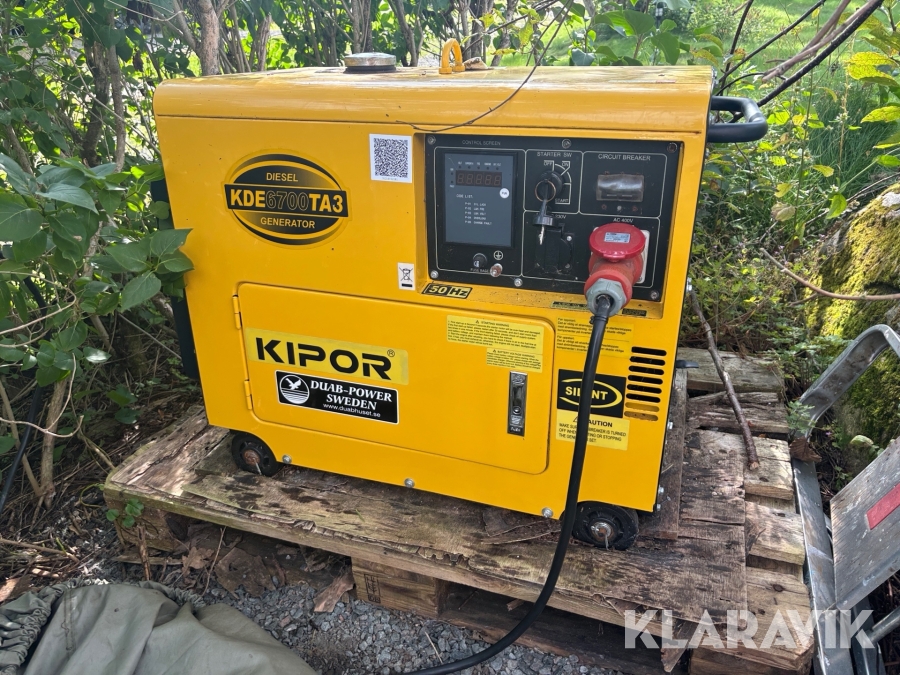 Elverk Kipor KDE6700TA3