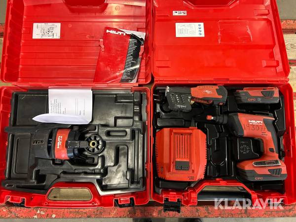 Punkt och linjelaser 1 st, Skruvdragare 1 st, Skruvautomat 1 st Hilti PM 4M / SD 5000-A22 / SD-M 2