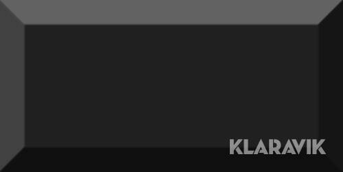 Svart kakel med fasade kanter blank - 5 m2