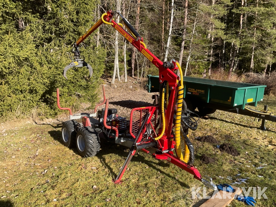 Timmerkärra Kranman T1900 4WD med K30-50 kran