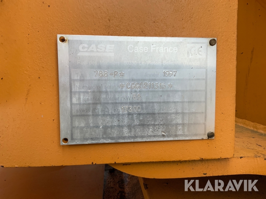 Hjulgrävmaskin Case Poclain 788 med tiltrotator
