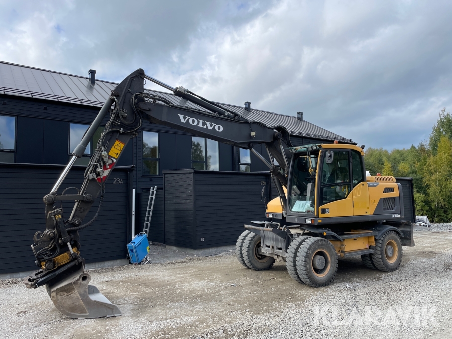 Hjulgrävare Volvo EW160D med tiltrotator