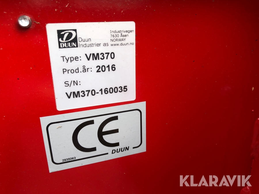 Vedmaskin Duun Vm 370