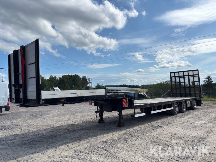 Maskintrailer/Trombontrailer HRD NTG med hydraulisk helramp