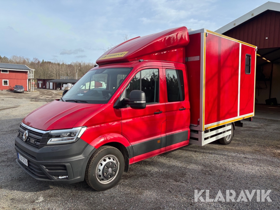 Hästtransport Volkswagen Crafter C-Reg. 2021, 177Hk