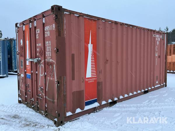 Container 20 fot med innehåll