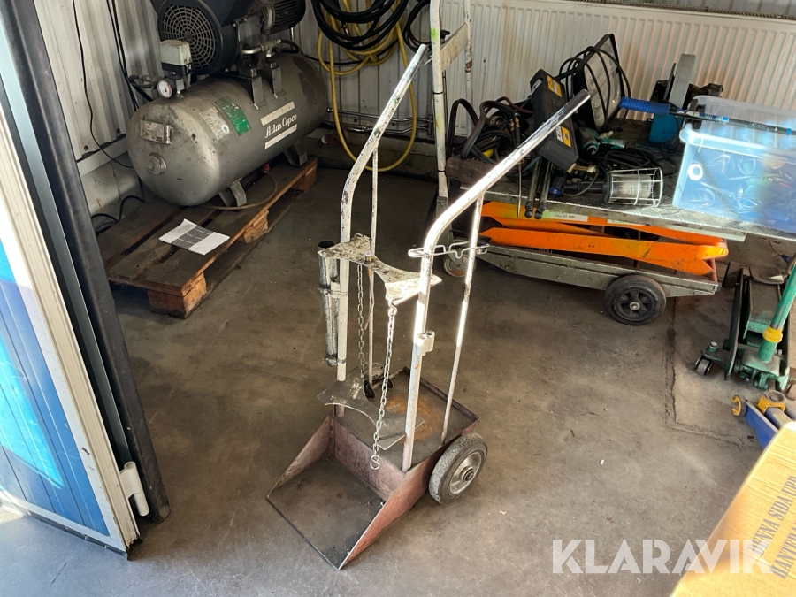 Gaskärra med svetsmunstycke