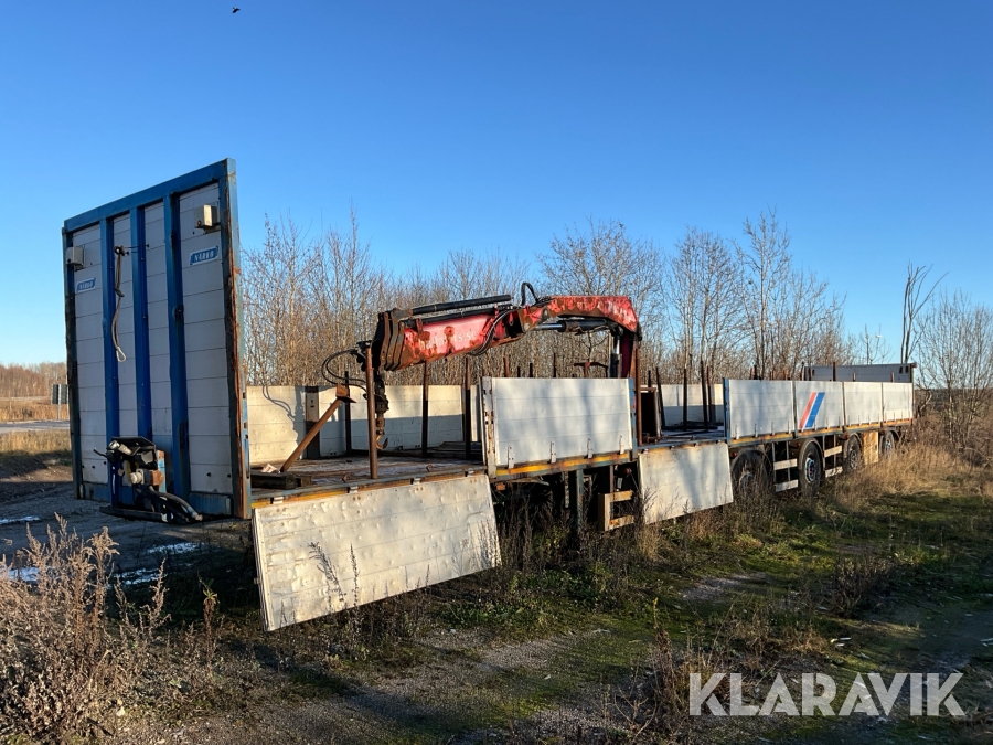 Ståltrailer Närko med Fassi F170 kran