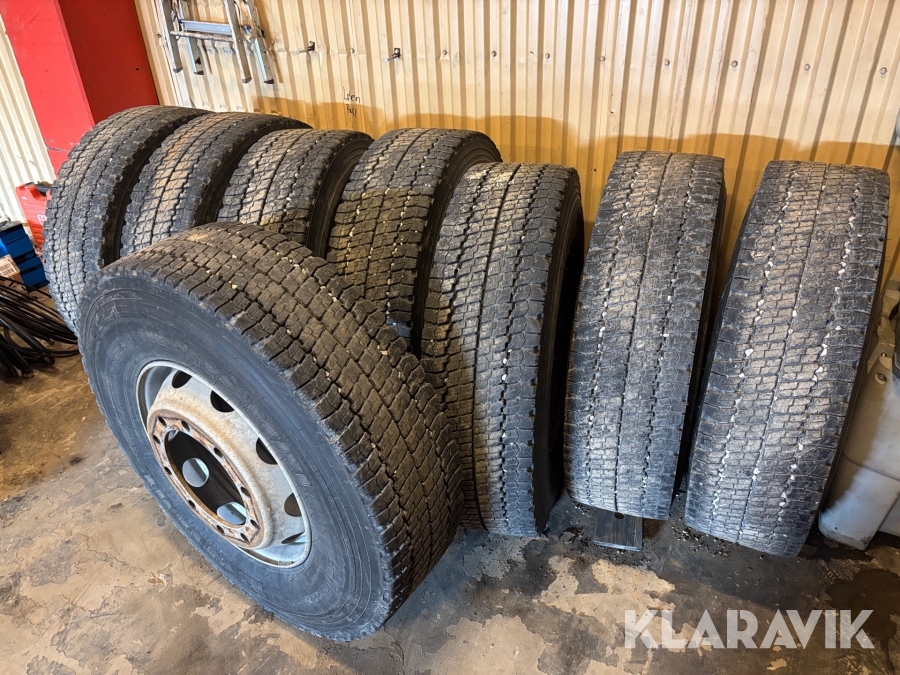 Lastbilsdäck Marshal KWD 01 8st med fälg 315/80R22.5