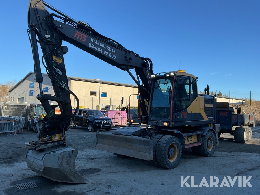 Grävmaskin Volvo EW160E gps/tilt/kärra/redskap