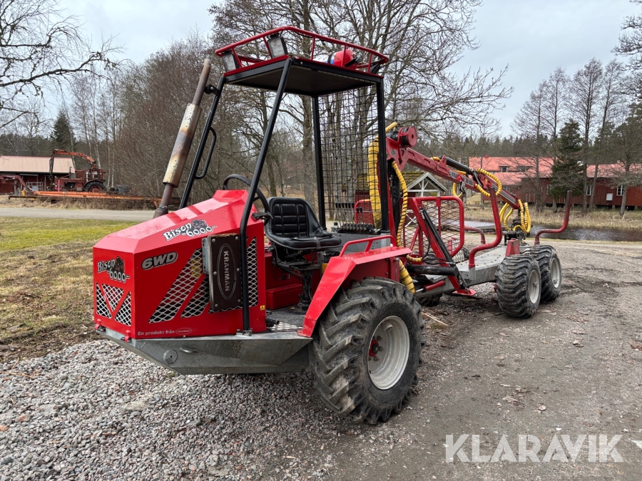 Miniskotare Bison 6000 6wd Kranman 30-60. Dolly