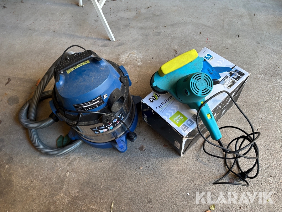 Grovdammsugare och polermaskin 2st