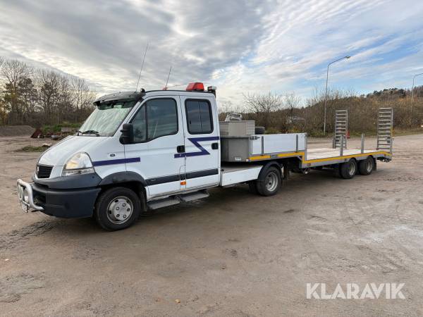 Dragbil med BE Maskintrailer Renault 160 DXi Veldhuizen LVB 113