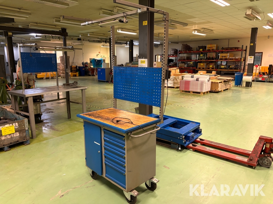 Arbetsbänk på hjul