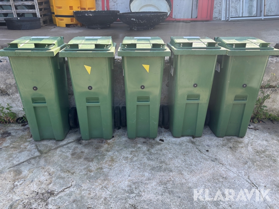 Sopkärl / soptunnor PWS 5st med hjul