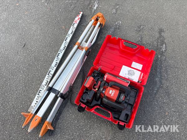 Tvåfallslaser Hilti PR 30-HVS A12 Inkl. mottagare, mätsticka, laddare och stativ
