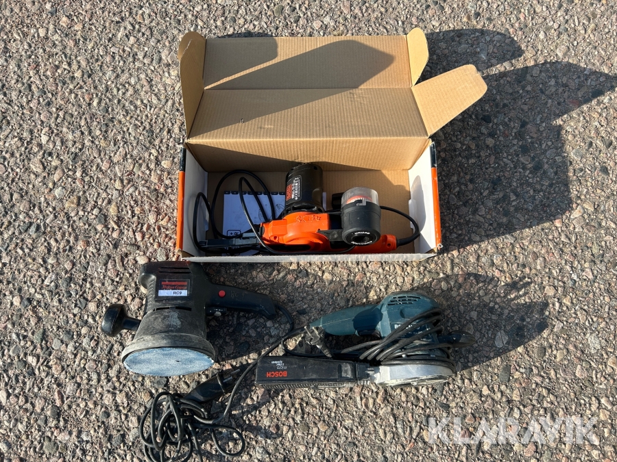 Slipmaskin 3 st Bosch/Atlas Copco/ Black Decker GEX125AC/ TXE150/ KA900E