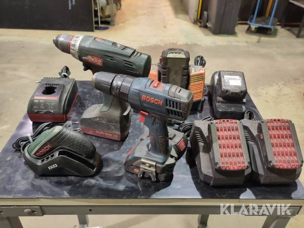 Parti skruvdragare och batterier Bosch, Metabo