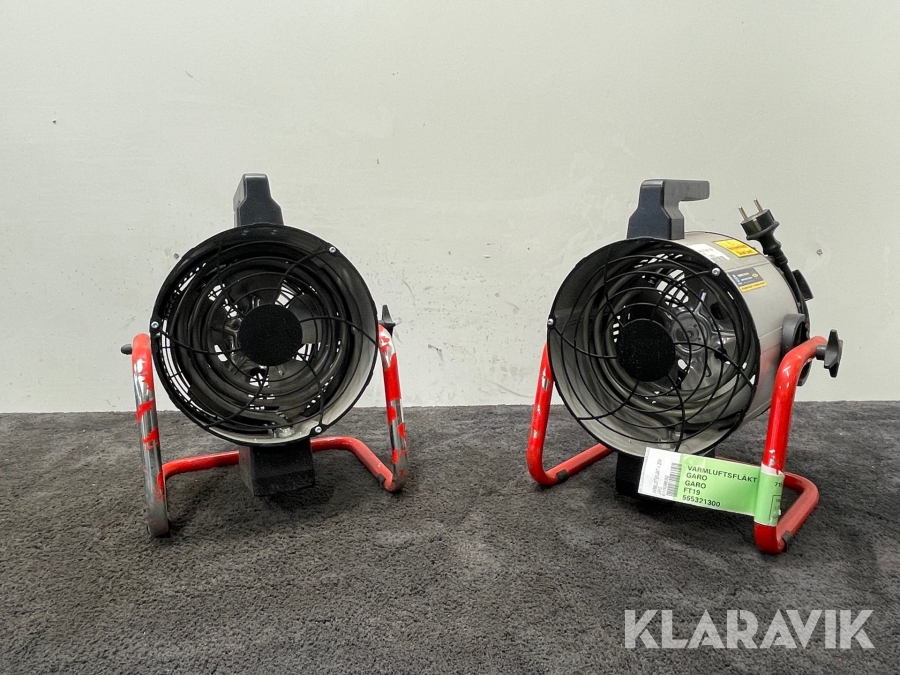 Varmluftsfläktar Garo FT19
