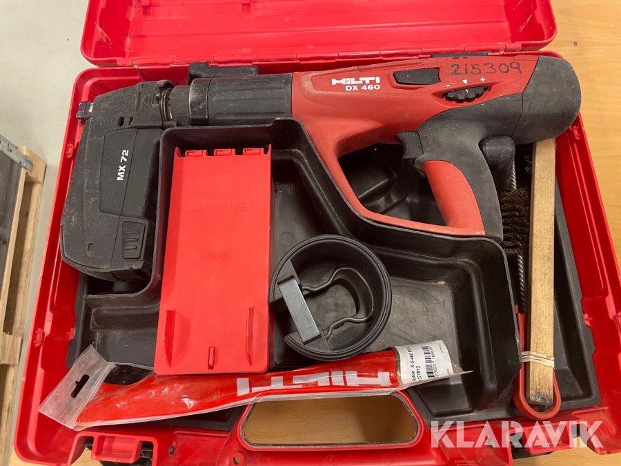 Bultpistol Hilti DX 460-MX, Södertälje, Klaravik auktioner Bultpistol Hilti Dx 460-Mx, Södertälje, Klaravik Auktioner