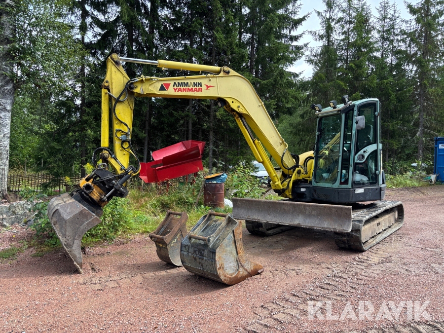 Grävmaskin Yanmar VIO75-A med redskap