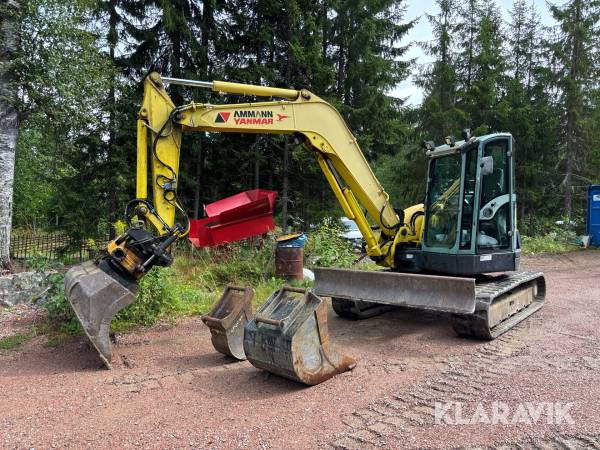 Grävmaskin Yanmar VIO75-A med redskap