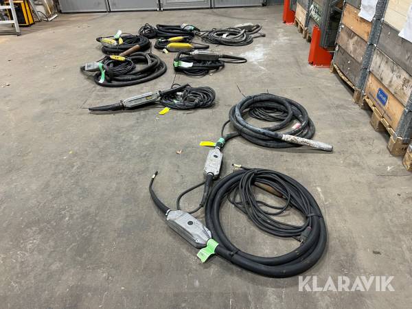 Trasiga väggstavar och en valvstav Atlas Copco, Wacker Neuson Olika modeller