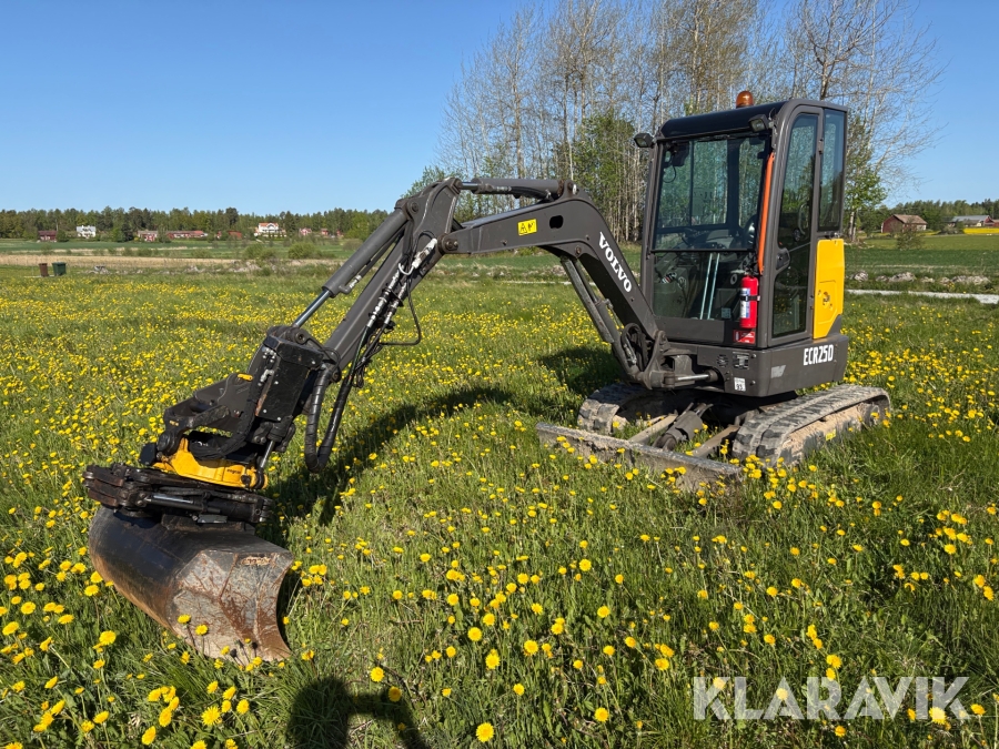 Grävmaskin Volvo ECR25D Tiltrotator & redskap