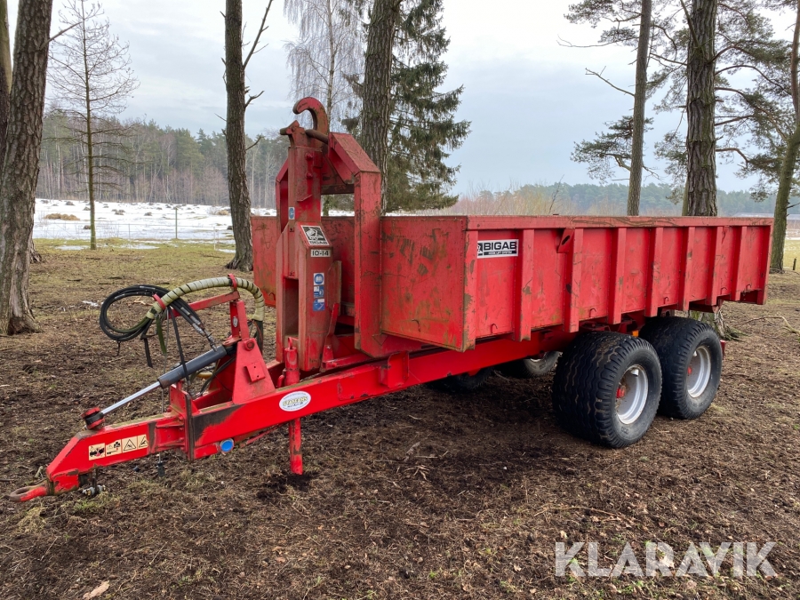 Lastväxlarvagn Bigab 10-14 med 2 flak 