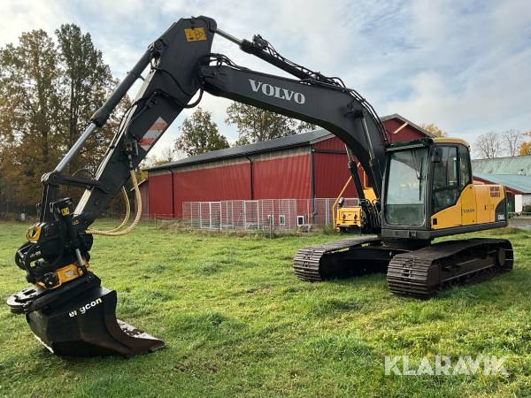 Grävmaskin Volvo EC 160 CL med redskap