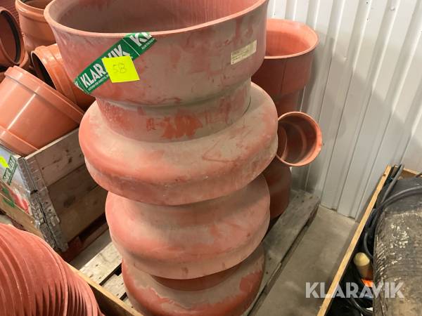 Parti övergångar till betongrör 3 st samt ett grenrör