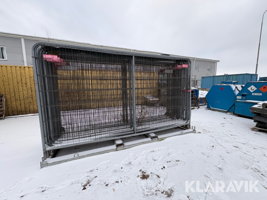 Byggstaket Demex Med fötter och klämmor