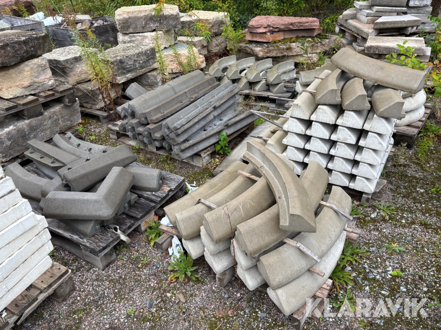 Parti med kantsten 6 st pall