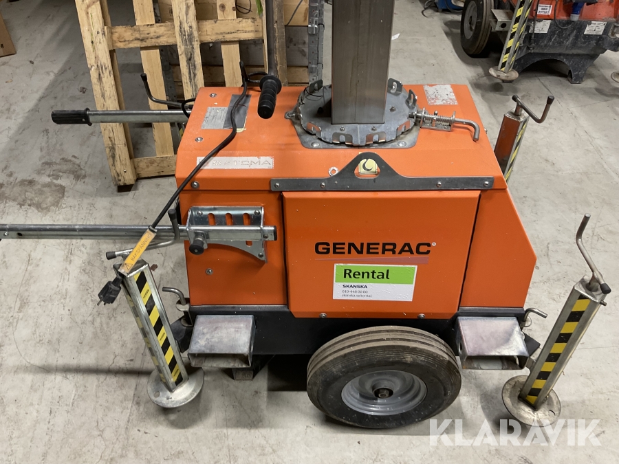 Belysningsmast Generac Tower Light med nya LED-lampor