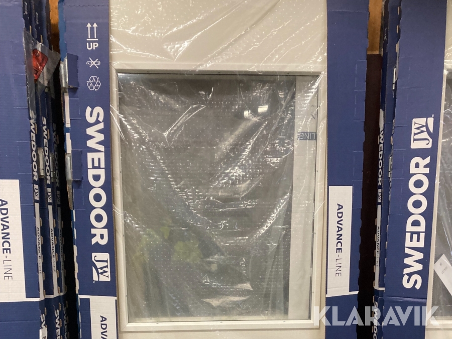 Parti med innerdörrar Swedoor Master G03 Vit OKL 09x21 vänster, glasad