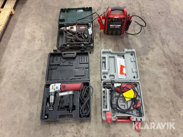 Parti med diverse elmaskiner Metabo/Einhell/Meec/Hamron