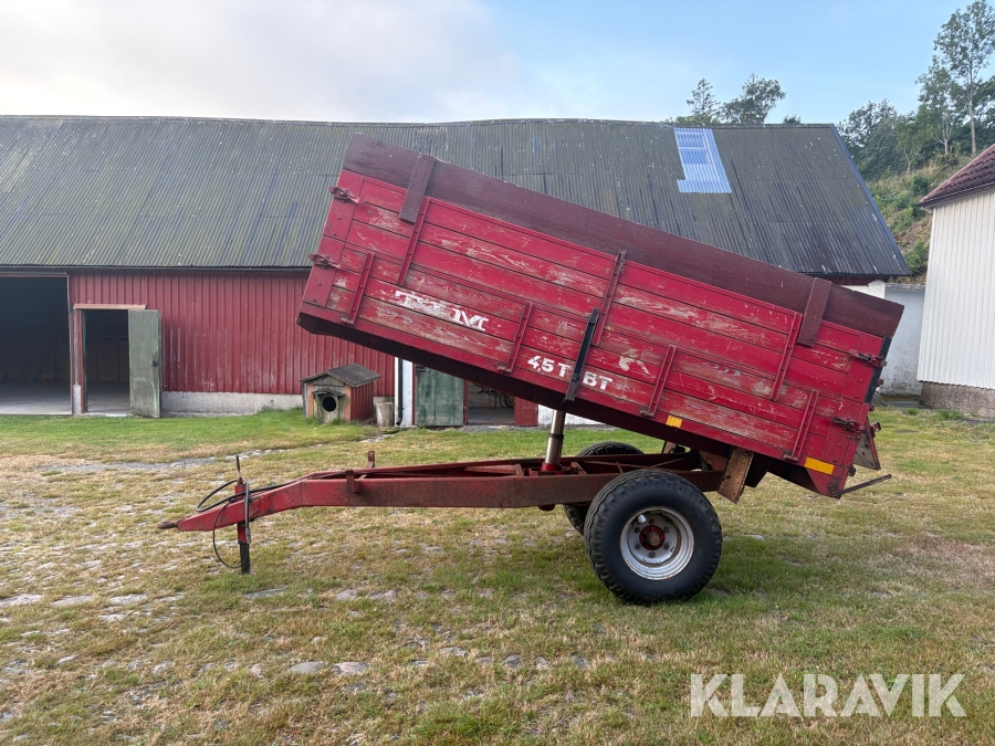 Spannmålskärra TIM 4,5 t med plåtbotten