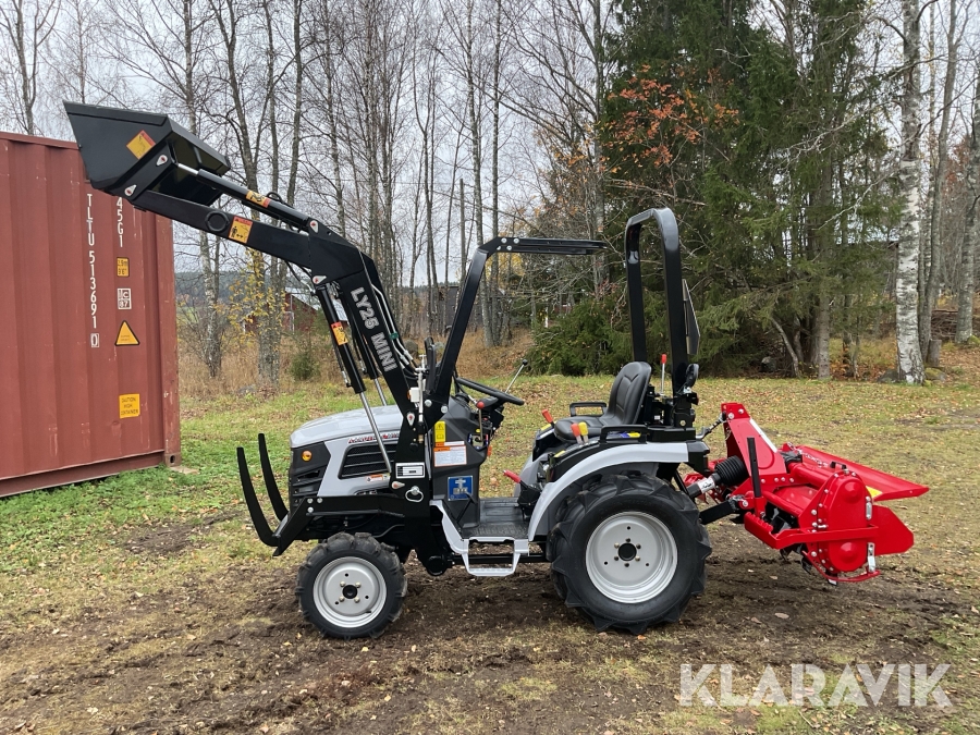 Traktor Landtrac 254 mini 4WD StegV med lastare och jordfräs