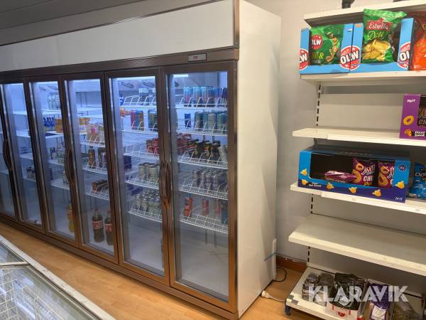 Butikskyl med glasdörrar