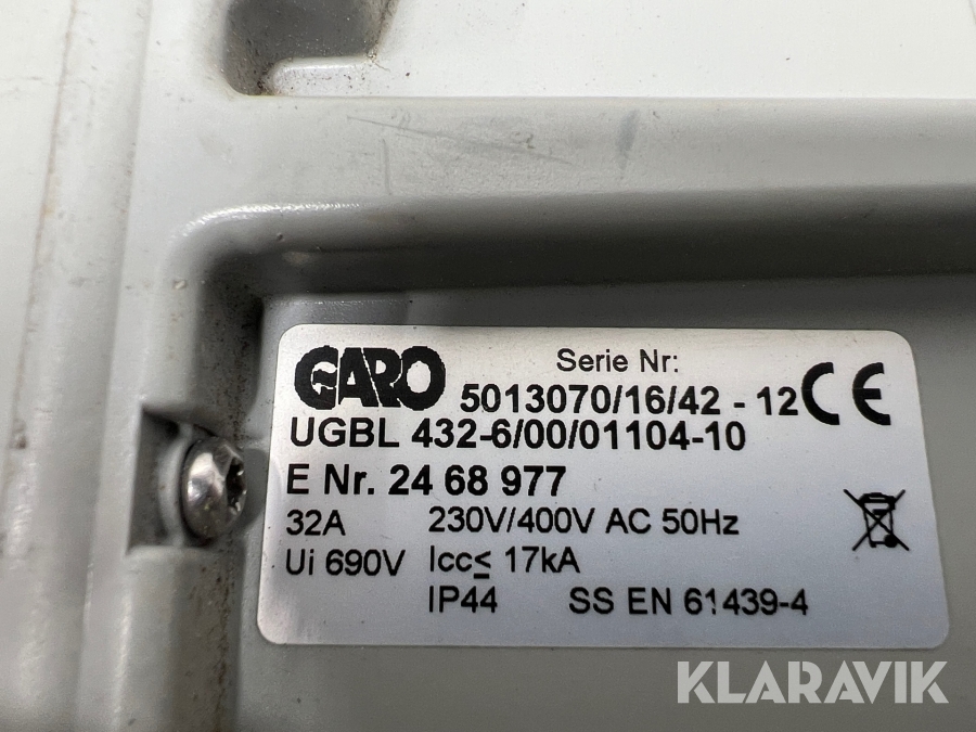 Undercentraler Garo UGBL432-6/00/01
